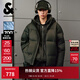 杰克·瓊斯（JACK&JONES）男裝25年秋冬季連帽P(pán)U羽絨服男士短款防風(fēng)鴨絨服外套仿皮易打理 E43黑色 第二批 M （175）