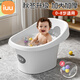 iuu兒童泡澡桶 加厚寶寶洗澡桶 嬰兒洗澡盆家用沐浴桶洗澡神器 【0-8歲】加厚泡澡桶-北歐灰 材質(zhì)：食品級PP材質(zhì)，無(wú)添加回料