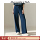 Abercrombie & Fitch美式保暖抓絨LOGO直筒運動(dòng)衛褲長(cháng)褲25秋冬新款女裝147-5115 海軍藍 M (165/76A)