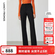 朗姿復古通勤高彈喇叭褲西褲冬季新款職業(yè)氣質(zhì)高腰女士西裝褲長(cháng)褲 黑色2加絨 M