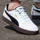 彪馬（PUMA）板鞋男鞋女鞋 2026春季新款運動(dòng)鞋簡(jiǎn)約復古潮流小白鞋皮休閑鞋子 彪馬白-黑色-巧克力色 40 (內長(cháng)255mm)
