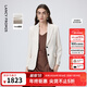 朗姿醋酸高級感職業(yè)白色西服外套女士秋季新款通勤氣質(zhì)西裝 米白色 M