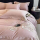 LAVIE HOME羅萊家紡輕奢風(fēng)純棉四件套長(cháng)絨棉被罩床笠全棉床單被套床上用品 花千骨-粉 床單款 1.8m四件套
