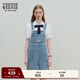 Teenie Weenie小熊女裝春夏裝牛仔背帶短褲簡(jiǎn)約時(shí)尚休閑通勤連體褲 淺藍色 M (165)