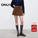 ONLY2025夏季新款立體褶裥顯瘦A字皮裙短裙半身裙女|12539M005 H9Z卡布奇諾棕 M