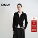 ONLY2025秋季新款質(zhì)感雙向拉鏈舒適親膚純色針織衫女|12533B008 H1Z黑色 S