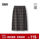 森馬（Semir）商場(chǎng)同款|半身裙女冬季格子仿呢易打理開(kāi)叉2025長(cháng)裙101725120003