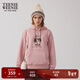Teenie Weenie小熊女裝連帽衛衣冬季時(shí)尚簡(jiǎn)約休閑美式粉色上衣外套 粉色 M (165)