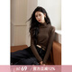 謎秀半高領(lǐng)打底衫女秋冬內搭緊身毛衣長(cháng)袖針織衫白色黑色 咖啡色 常規 均碼
