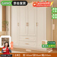 GANO【包安裝】實(shí)木衣柜臥室家用歐式奶油風(fēng)收納儲物平開(kāi)門(mén)大衣柜 160*200*55主柜