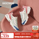 斯凱奇（Skechers）鞋子女秋冬奶茶熊學(xué)生厚底增高休閑運動(dòng)鞋13167 白桃冰淇淋/NTPK 37 尺碼偏小半碼，建議選大半碼