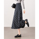 TERRE BLEUE復古高腰A字半身裙女2026春秋新款時(shí)尚休閑大擺裙百搭顯瘦格子裙