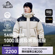 伯希和（Pelliot）[冰河]1000蓬白鵝絨羽絨服男女情侶戶(hù)外冬季加厚外套12340814銀L