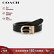 蔻馳（COACH）【品牌直供】女士經(jīng)典針扣腰帶黑色皮革CF269IMC1A新年禮物