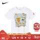 NIKE 耐克童裝印花時(shí)尚短袖T恤2025年夏季男女童柔軟舒適兒童休閑上衣
