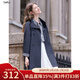百圖betu女裝2025秋季新款風(fēng)衣立領(lǐng)仿單寧寬松文藝風(fēng)外套女2508T96 深牛仔藍 M