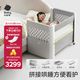babycare嬰兒床可折疊床0-3歲寶寶床便攜式拼接移動(dòng)多功能嬰兒床 萊斯維斯
