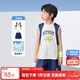 左西男童背心套裝兒童學(xué)院風(fēng)運動(dòng)球衣2025新款涼感兩件套 藏青色 120