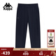 卡帕（Kappa）背靠背運動(dòng)褲男2025新款加絨保暖休閑長(cháng)褲女直筒褲子K0F72AY42 暗夜藍黑-906 2XL
