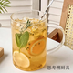 恩壽溯1000ml水杯大容量家用夏季飲料玻璃杯喝水杯子帶蓋帶管杯辦公室 光杯1000ml 高顏值耐高溫玻璃大把杯VoV