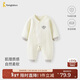 童泰（TONGTAI）嬰兒連體衣秋冬季純棉保暖寶寶衣服新生兒哈衣爬服睡衣白色73cm