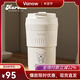 Vanow保溫杯女隨行咖啡杯送禮高顏值便攜車(chē)載陶瓷內膽吸管學(xué)生水杯子 庫洛米 450ml【陶瓷內膽】