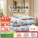富安娜 清風(fēng)碧月 七孔纖維被 抑菌四季被 1300g填充 203*229cm 淺綠