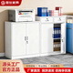岳仕鐵皮文件柜矮柜辦公室資料檔案柜陽(yáng)臺儲物柜抽屜小柜子帶鎖工具柜 新款二斗下節矮柜 0.5mm