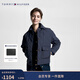 Tommy Hilfiger秋冬女裝復古休閑菱形格紐扣翻領(lǐng)寬松保暖短款棉服夾克外套 藏青色DW5 M （推薦：115-130斤）