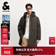 杰克·瓊斯（JACK&JONES） 男裝秋冬羽絨服中長(cháng)款加厚保暖外套鴨絨寬松休閑潮連帽225312016
