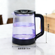 茶吧機燒水壺通用小五環(huán)茶吧機水壺適用飲水機玻璃壺單賣(mài)配件熱水 頂配-藍光玻璃304容量 1L