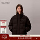 Calvin KleinJeans秋冬女士潮流休閑通勤ck絎縫印花輕暖鴨絨立領(lǐng)羽絨服外套