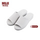 MUJI男女通用 水洗棉厚底拖鞋 無(wú)性別 男鞋女鞋 前開(kāi)/灰色條紋 5S 24 cm/M/38碼（2.0）