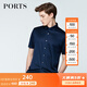 PORTS寶姿男裝夏季休閑時(shí)尚短袖POLO衫MN8N244GZB002 藏青色 S