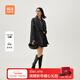 海瀾之家（HLA）大衣女裝款西裝領(lǐng)雙面毛呢保暖外套女冬季 深灰Y1 L 165/88A 建議115-130斤