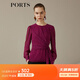 PORTS寶姿  新品女裝氣質(zhì)雪紡不對稱(chēng)修身上衣LN9B006JFP007 MU1BERRY MIX XS (2)