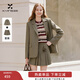 香影學(xué)院風(fēng)卡其西裝外套女2026春季新款輕職場(chǎng)通勤西服百褶裙套裝 卡其 S
