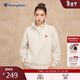 Champion冠軍半拉鏈衛衣女25秋季空氣層愛(ài)心logo立領(lǐng)休閑潮 淺駝色 M