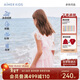 愛(ài)慕兒童（AIMER KIDS）女童海邊度假溫泉連體泳衣裙耐氯A類(lèi) 蝴蝶飛飛 130