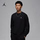 耐克（NIKE）Jordan官方耐克喬丹男運動(dòng)衫冬季新款圓領(lǐng)衛衣法式毛圈拼接FV7296 010黑/白 XL