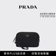 PRADA/普拉達【禮物】女士金屬徽標飾Re-Nylon小袋手拿包 黑色