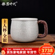 銀器時(shí)代 養生銀杯足銀999咖啡杯花茶杯手工錘紋大號主人杯銀茶杯子中秋禮 94克+證書(shū)1只 130ml