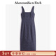 Abercrombie & Fitch【優(yōu)雅小碎花】女裝25夏季美式田園修身赫本風(fēng)連衣裙 海軍藍波點(diǎn) S 165/92A 標準版