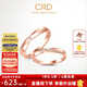 CRD克徠帝【現貨閃發(fā)】 鉆石對戒情侶款一對婚戒結婚訂婚鉆戒 18K玫瑰金色一對 女戒 約5分 男戒 約1分