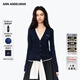 ANN ANDELMAN【膩膩同款】2026新款拼接針織衫假兩件長(cháng)袖V領(lǐng)開(kāi)衫 深寶藍 S