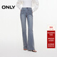 ONLY2025夏季新款約克線(xiàn)剪裁修身高腰喇叭褲牛仔褲女|125332026 J33 復古350牛仔洗水 M M標準褲長(cháng)