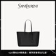 YSL圣羅蘭 女士SHOPPING SAINT LAURENT橫款皮革手袋托特包 黑色 U