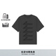 WE11DONE中性男女同款經(jīng)典字母logo印花時(shí)尚休閑圓領(lǐng)T恤寬松 炭灰色 S