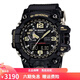 卡西歐（CASIO）男表 g-shock運動(dòng)手表 羅盤(pán)登山表多功能防水沖浪防震夜光腕表 大泥王GWG-1000-1A
