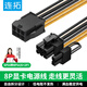 連拓（LinkStone）8pin顯卡供電線(xiàn) 臺式電腦40/50系顯卡延長(cháng)線(xiàn)連接線(xiàn)鍍錫銅 6P轉6+2P反向電源公母加長(cháng)連接線(xiàn)